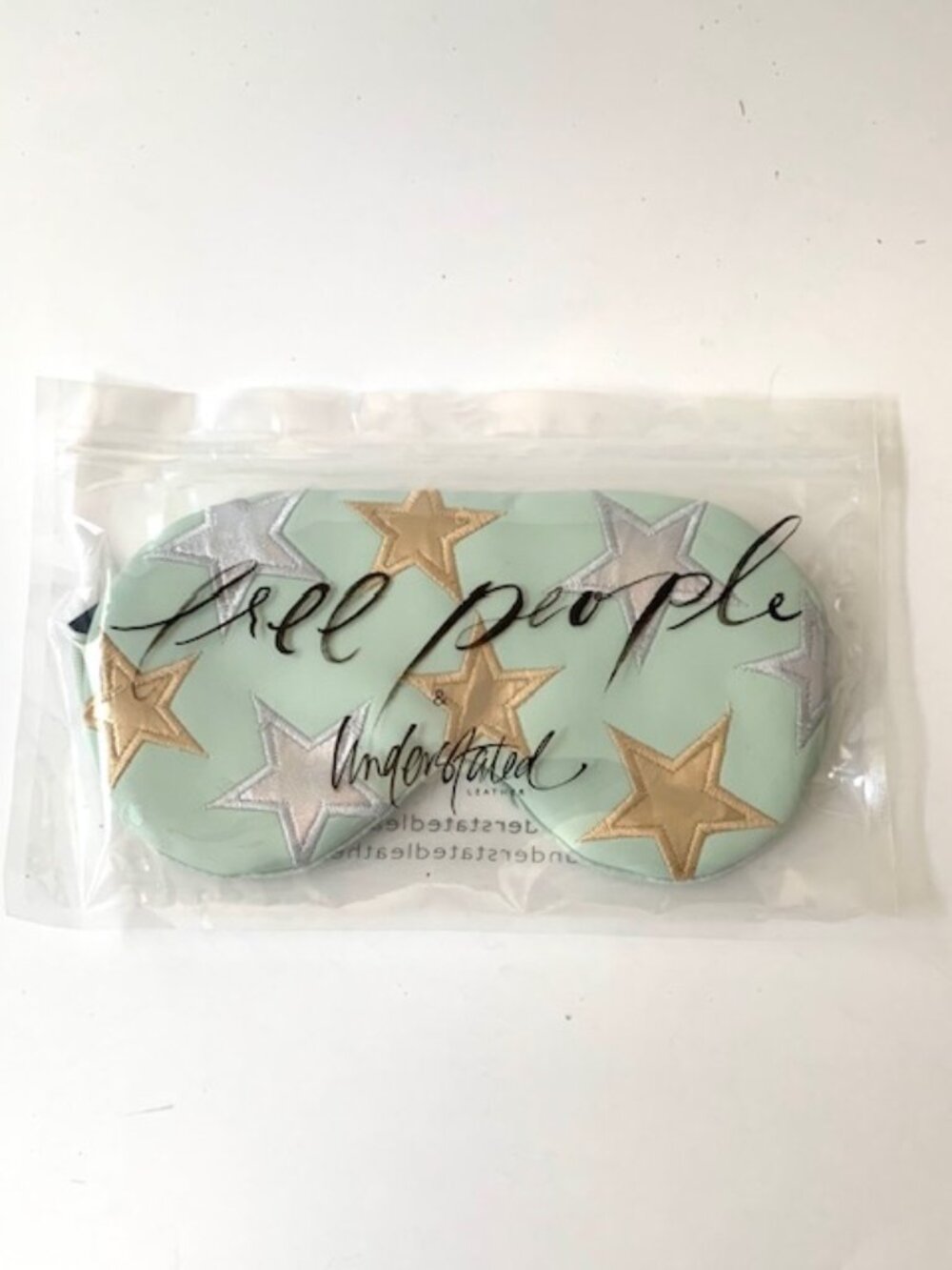 Free People & Understated Leather Starry Eyed Silver Gold Travel Comfy Mask